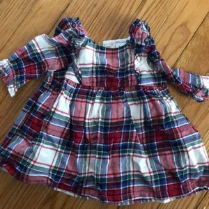 Gap baby Christmas plaid dress 0-3 months